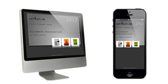 Weil insbesondere in Ausstellungen die Webadresse sichtbar wird, war es wichtig, dass die Seite sowohl auf großen Desktop-Monitoren formatfüllend und professionell aussieht, wie auch auf mobilen Endgeräten - wie Smartphon/ iPhone und Tablets/ iPad. 