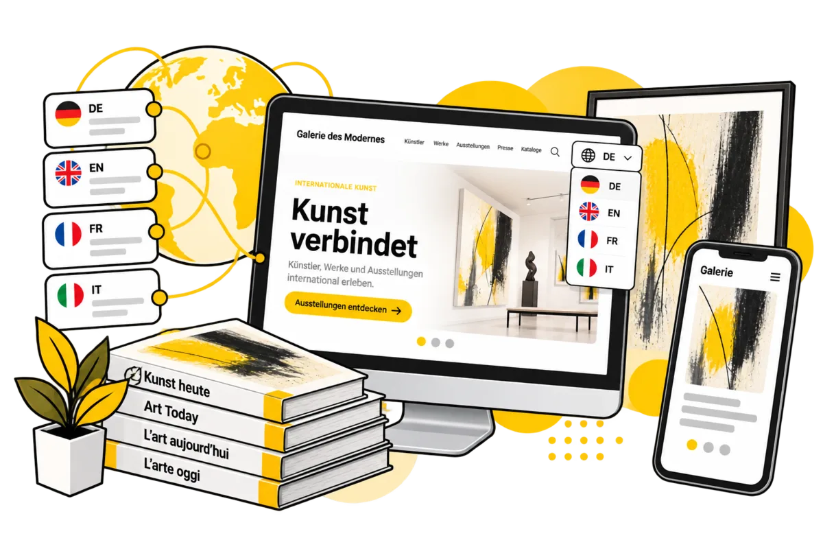 Mehrsprachige Galerie aus einer gemeinsamen Datenbasis